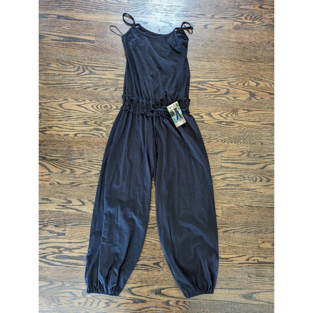New! Women's Mapale 1816 Jumpsuit Romper Outfit Overall Waist Black Size S Small